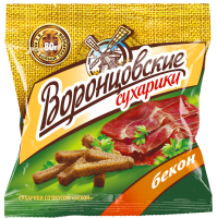 Сухарики ВОРОНЦОВСКИЕ ржано-пшеничные, со вкусом бекона