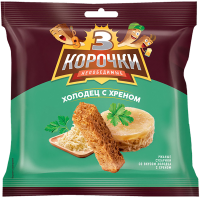 Сухарики ржаные ТРИ КОРОЧКИ Холодец с хреном
