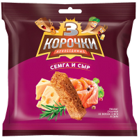 Сухарики ржаные ТРИ КОРОЧКИ Сыр и семга